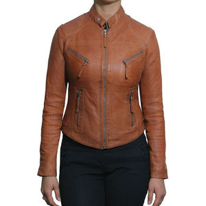 Chaqueta de Moda Femenina Personalizable de Primera Calidad, Piel de Cordero Auténtica, Forro de Nailon Transpirable, Impermeable y Ecológico - Product Image 5