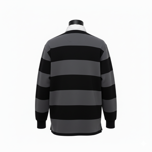 Chemise de rugby classique à manches longues en molleton de coton respirant brodé sur mesure, très vendue, pour homme, style décontracté streetwear, OEM ODM - Product Image 6