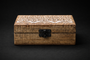 Caja de madera, caja blanca de lujo, caja de madera grabada con láser - Product Image 2