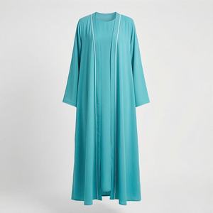 ชุดเดรสคาฟตันอบายะคุณภาพสูงสำหรับผู้หญิง ดีไซน์หรูหราตามสั่ง เสื้อผ้าอิสลามแบบเรียบร้อย แฟชั่นมุสลิมไซส์ใหญ่ สีตามสั่ง - Product Image 1
