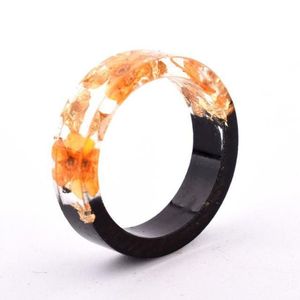 Floral Resin Bangle Blue Flower Resin Bracelet Botanical Resin Jewelry Handmade Floral Resin Bangle Transparent Flower Bracelet - Product Image 1
