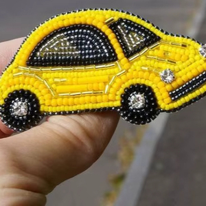 Embroidered Beaded Bag Charms With Seed Beads And Patch Designs Customized Seed Beads Bag Charms key chain Motif Embroidery - Product Image 1