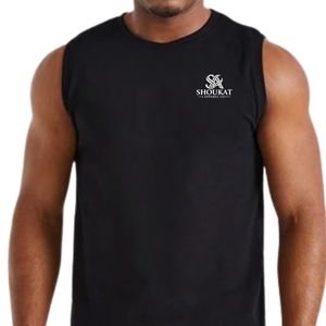 <b>Mens</b> Black Sleeveless Tank Top Crew Neck Gym Workout Shirt Athletic Fitness Training Sportswear Casual Activewear <b>Running</b> <b>Vest</b> - Product Image 5