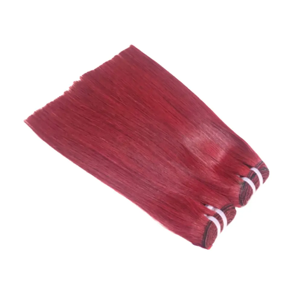 Red Bundles with Closure 99J Burgundy Straight Hair Vietnamese Human Hair Pinshair Remy Hair 10-26 inches