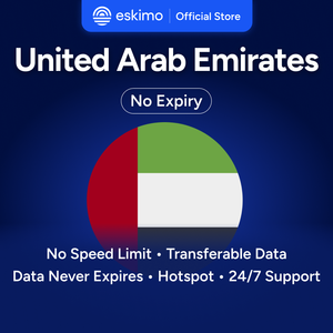 Tarjeta SIM digital Eskimo Emiratos Árabes Unidos de 3 GB, sin caducidad de datos, datos de viaje de alta velocidad 5G/4G, no se requiere SIM física, S-UAE-03 Digital - Product Image 1