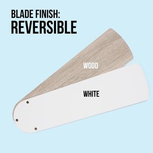 Ventilateur de plafond à profil bas de 52 pouces avec kit d'éclairage LED, 5 pales, moteur DC, blanc - Product Image 4