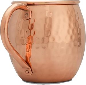 Taza Moscow Mule de Cobre, Taza de Cóctel de Cobre Martillado Premium con Asa Resistente para el Hogar, Cocina, Bar y Bebidas de Fiesta, Taza para Cerveza - Product Image 4