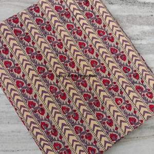 Block Print Cotton Cambric 60X60 Running Fabric Traditional Jaipuri Print Cotton Fabric - Product Image 5