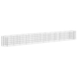 Grand bac à fleurs surélevé en gabion d'acier galvanisé robuste, fournitures de jardinage - Product Image 2