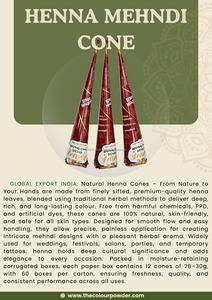 Ready Use Premium Grade Henna <b>Mehndi</b> <b>Cones</b> | Natural Herbal Formula Ammonia-Free | Dark Stain Long Lasting Color for Hand Foot - Product Image 5