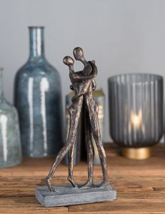 Sculpture Moderne en Métal de Couple Amoureux, Décoration Artistique Faite à la Main pour Salon, Cadeau d'Anniversaire - Product Image 3