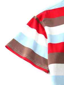 Camisetas de algodón de alta calidad con bloques de color para parejas, populares, sencillas, holgadas, de manga corta, de tejido de punto, para hombre. - Product Image 4