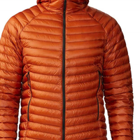 Veste de vélo matelassée à col montant et capuche, légère, hydrofuge, en polyester, avec sac de rangement, pour le camping en extérieur