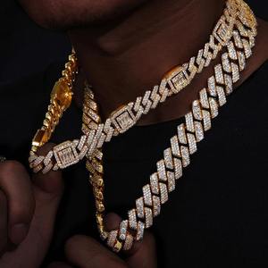 Luxury Hip Hop <b>Iced</b> <b>Out</b> VVS Moissanite Diamond Cross <b>Chain</b> 925 Sterling Silver Diamond Miami Cuban Link <b>Chain</b> Necklace - Product Image 4