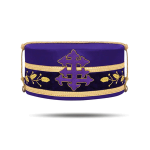 Gorra de la 32ª Escuadra del Rito Escocés, Negra, Bordada a Mano, de Alta Calidad, con Alas y Bordado de Hilos Metálicos, Regalia Masónica - Product Image 1