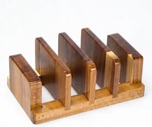 Étagère de rangement moderne en bois massif, non pliable, pour accessoires de cuisine, support décoratif en bois - Product Image 1