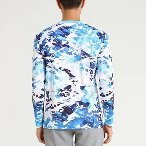 Rashguard personnalisé à manches longues, imperméable, motif canne à pêche, respirant, séchage rapide, 100% polyester, UPF 50, antibactérien - Product Image 3