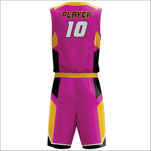 Ensemble d'uniformes de basketball respirants couleur personnalisée avec impression du nom de l'équipe, manches courtes en polyester premium - Product Image 5