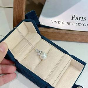 สร้อยคอมุกน้ำจืดขนาด 7-8 มม. สำหรับผู้หญิง ดีไซน์โดดเด่น พร้อมสายคล้องคอ เหมาะเป็นของขวัญ - Product Image 2