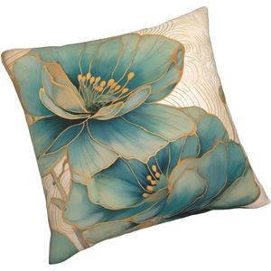 Fodere per cuscini decorativi con foglie turchesi, confezione da 2, federe per cuscini decorativi per divano, casa, soggiorno, camera da letto - Product Image 4