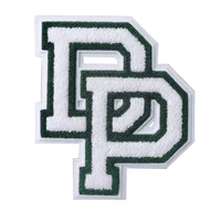 Patchs brodés 3D en chenille à coudre, alphabet, fleurs, rectangulaires, cœurs, couleurs personnalisées, faits à la main, tissu de haute qualité, vente en gros