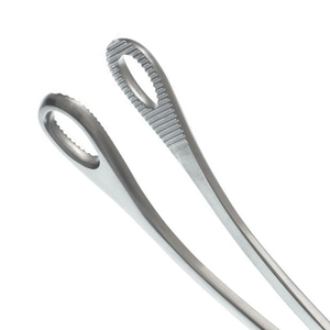 Pinzas Kelly para Placenta de 12.75 Pulgadas con Mordazas Anulares Dentadas, Instrumento Quirúrgico Obstétrico de Acero Inoxidable, Herramienta de Parto Reutilizable - Product Image 4