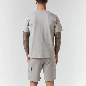 Ensemble décontracté tendance deux pièces pour homme, short et t-shirt, été, sur mesure, grande taille, séchage rapide, tissu éponge respirant - Product Image 4