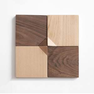 Posavasos de Madera de Nogal de Estilo Moderno, Elegantes y de Lujo, Protectores de Mesa de Primera Calidad, Cuadrados, Ecológicos, con Diseño de Luna - Product Image 2