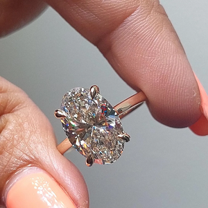 3.5 ct Oval Cut Diamond Rose Gold Engagement <b>Ring</b> Classic Women's Jewelry Natural Stone <b>Solitaire</b> Design - Product Image 1