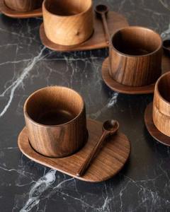 Handmade Acacia Wood Coffee Tea Cup Natural Wooden <b>Mug</b> Cup Eco Friendly <b>Reusable</b> Drinkware Kitchen Tableware - Product Image 3