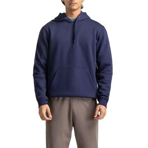 เสื้อฮู้ดแบบสวมหัวผ้าคอตตอนผสมกันหนาวสำหรับผู้ชายเสื้อกันหนาวลายสีทึบพิมพ์โลโก้ได้ตามต้องการ - Product Image 1