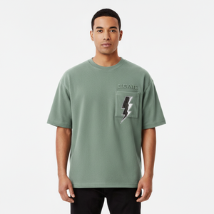 Chemise à manches courtes pour homme, col rond, coupe classique, toile 100% coton, décontractée, respirante, 230g - Product Image 4