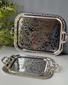 New Design <b>Gold</b> Plated Metal <b>Serving</b> Chocolate <b>Tray</b> for Kitchenware and Tabletop Usage Available in Bulk - Product Image 1