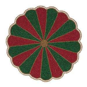 Elegant Handmade Beaded <b>Round</b> <b>Placemat</b> For Dining Table Decor Wedding And Event Table Setting Handmade <b>Placemat</b> For Table - Product Image 4