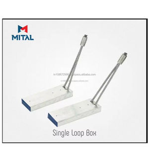 Boîte de connexion structurelle à boucle simple pour le renforcement des murs en béton, système de connecteurs extractibles en acier de qualité industrielle - Product Image 1