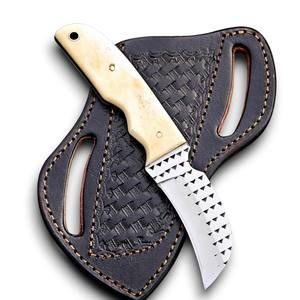 Meilleure Vente Couteau EDC Multifonctionnel à Lame Fixe Façonnée à la Main en Os de Chameau, Type Bec de Faucon, Personnalisable DIY pour Chasse, Camping et Farrier - Product Image 1