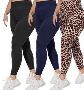 Leggings de sport pour femmes à taille haute 100% coton - Pantalons de fitness respirants pour toutes les saisons - Product Image 1