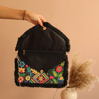 Dompet Clutch Bordir India Buatan Tangan Berkualitas Tinggi Wanita Mewah Mode Etnik Tas Pesta Pernikahan Dekorasi Cermin Berhias Manik-manik