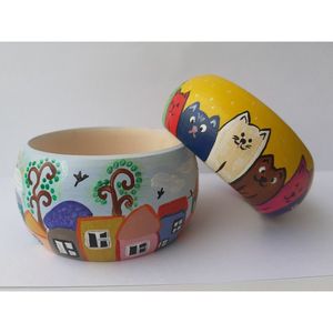 RR ENTERPRISES Designer Handcrafted <b>Indian</b> Wooden <b>Bangles</b> for Weddings Special Wedding Jewelry - Product Image 4