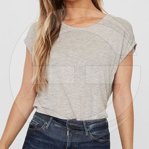 Camiseta de manga corta para mujer, prenda de vestir activa, con diseño personalizado, Popular, de bajo precio - Product Image 4