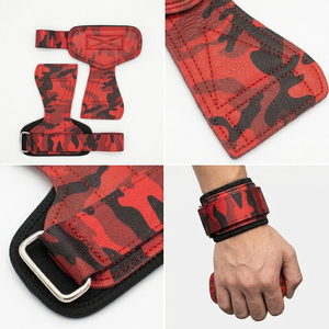 ที่รัดข้อมือปรับระดับได้พร้อมที่จับหนังสำหรับออกกำลังกาย ดึงข้อ และยกน้ำหนัก ลายพราง ที่จับหนังแบบยูนิเซ็กซ์ - Product Image 2