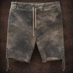 Men's Lederhosen Shorts High Waist Embroidered <b>Animal</b> <b>Pattern</b> Button Fly Vintage Breathable Casual Trachten Bavarian - Product Image 2