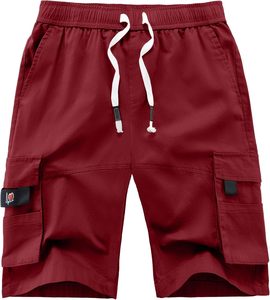 Shorts en coton blanc pour homme, taille mi-haute, avec cordon de serrage, décontractés, sportifs, avec poches latérales, tissu tricoté respirant - Product Image 2