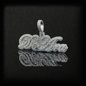 Collar con Nombre Personalizado en Moissanita, Estilo Hip Hop, Joyería de Lujo para Hombre y Mujer, Regalo - Product Image 3