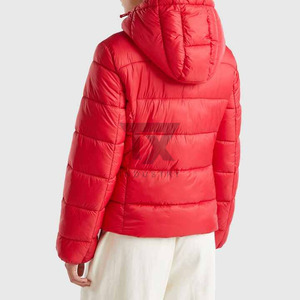 Women's Quilted Puffer Jacket Hooded Zipper Closure Full Sleeve Solid Color <b>Thick</b> Warm Woven Cotton Lined <b>Winter</b> <b>Coat</b> Outerwear - Product Image 4