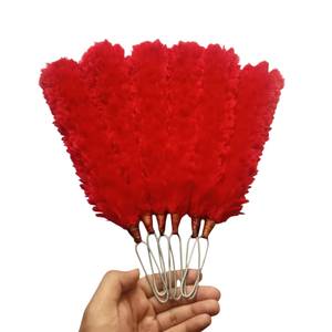 Pluma de Pollo Roja Vibrante Personalizada NE-60011, Tradicionalmente Utilizada en Decoraciones de Bodas - Product Image 5