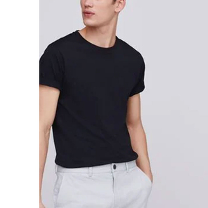 Modern Style <b>Mens</b> <b>Silk</b>/Cotton Knitted T-<b>Shirts</b> Breathable Casual Summer Wear High Quality Comfortable Loose Fit Short Sleeve - Product Image 6