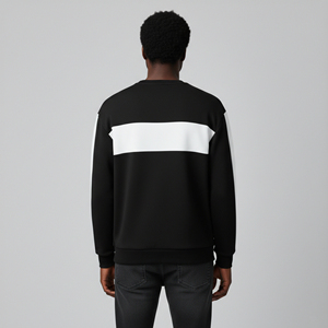 Sweat-shirt d'hiver surdimensionné 100 % coton pour homme, bicolore, avec logo brodé personnalisé, fermeture éclair, effet délavé – Meilleure vente - Product Image 6