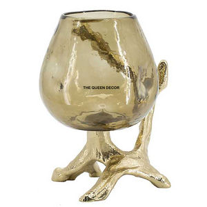 Bougeoir unique pour la maison et le jardin, prix abordable, aspect royal, pour table, décoration de festival, finition dorée - Product Image 5