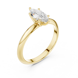 แหวนเพชรทรงมาร์คีส์คุณภาพสูง 1 กะรัต ผลิตในห้องปฏิบัติการ ทองคำแท้ 14k รับรองโดย IGI ของขวัญสำหรับงานแต่งงานและหมั้น แหวนสำหรับผู้หญิง - Product Image 3